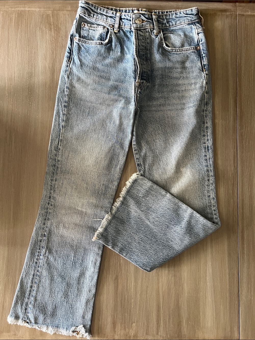 We The Free button fly cropped jeans size 27